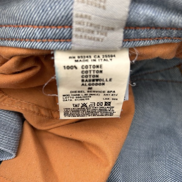 Diesel Jeans YARIK Straight Leg Blue Mens W33 L32 Worn Wash Distressed See Pics - Picture 9 of 13